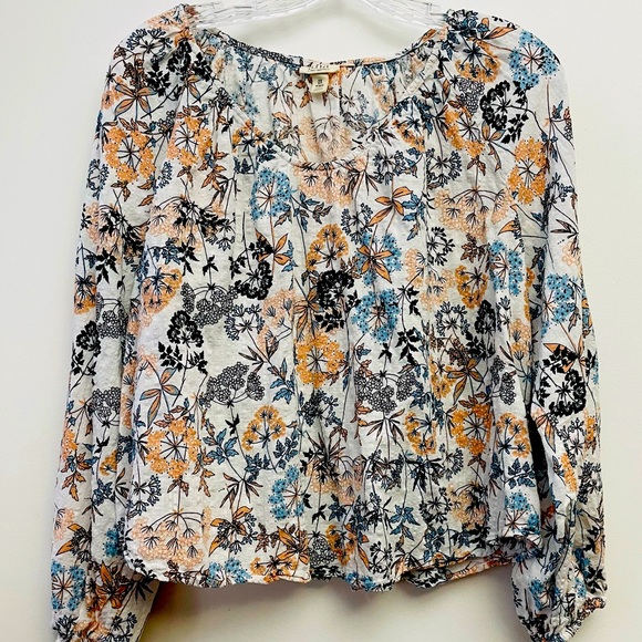 Rayon and Cotton Blend Floral Print Women's Blouse - Picture 1 of 4